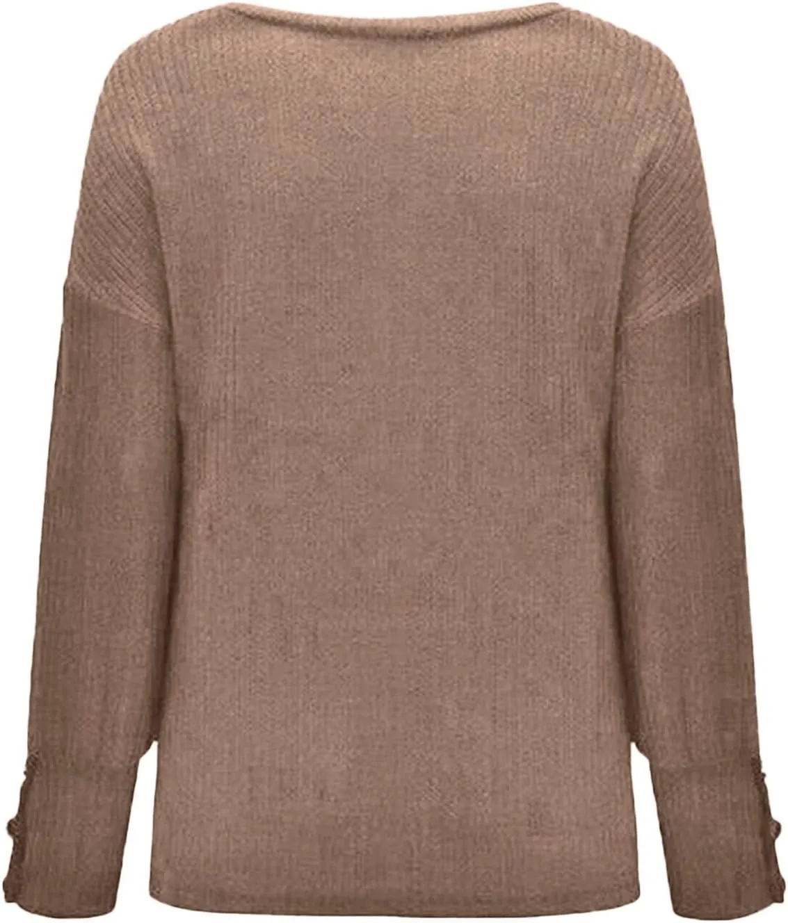 Fall Sweaters for Women Chunky Knit Solid Color Crewneck Long Sleeve Loose Fit Casual Soft Jumper Tops