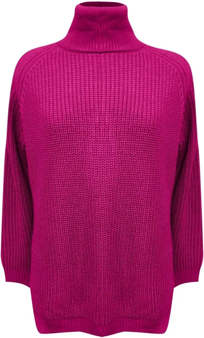 Fall Sweaters for Women Trendy Chunky Knit Turtleneck Pullover Long Sleeve Shirt Loose Plus Size Tops