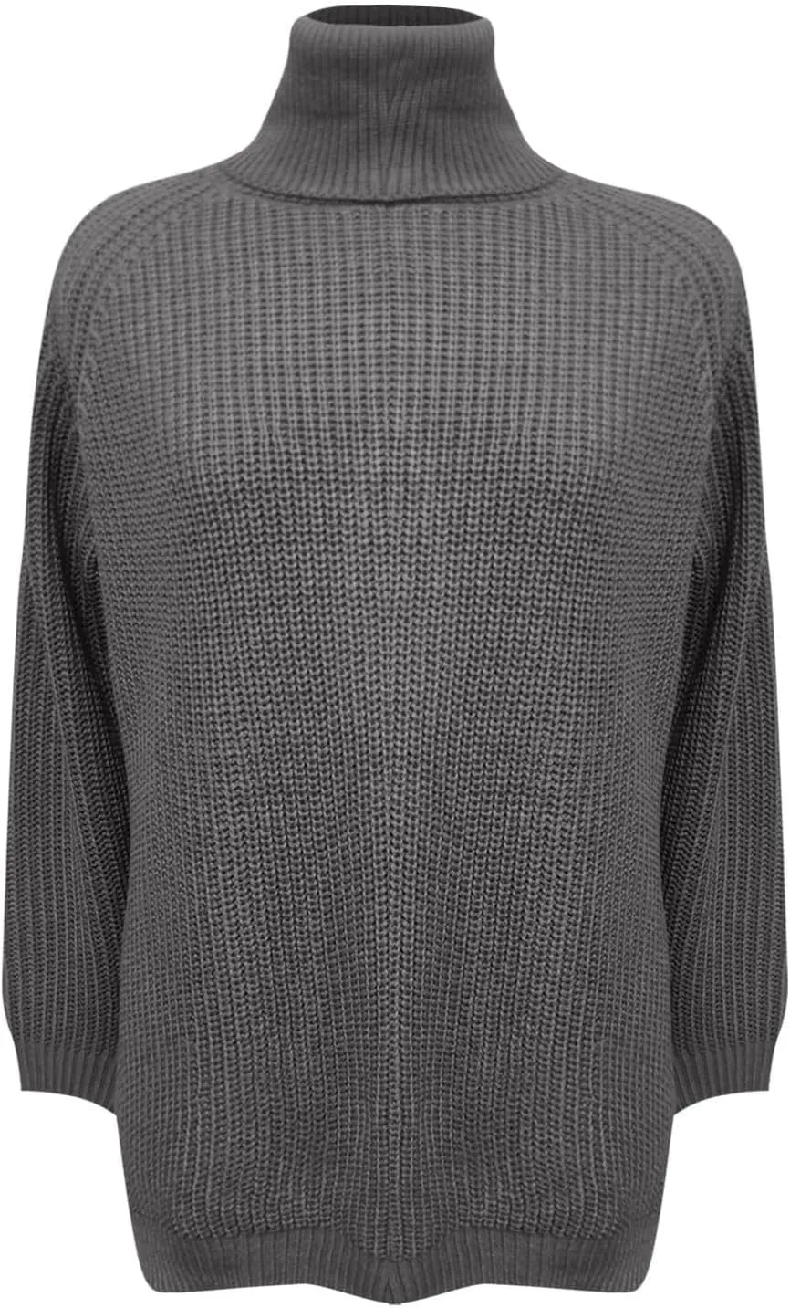 Fall Sweaters for Women Trendy Chunky Knit Turtleneck Pullover Long Sleeve Shirt Loose Plus Size Tops