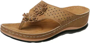 Flat Sandals for Women Women's Arch Support Flip Flops Slippers for Women Womens Black Sandal