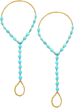 Gatuida Gold Anklet for Women Bead Anklets Foot Jewelry Ankle Chain Fashion Foot Jewelry