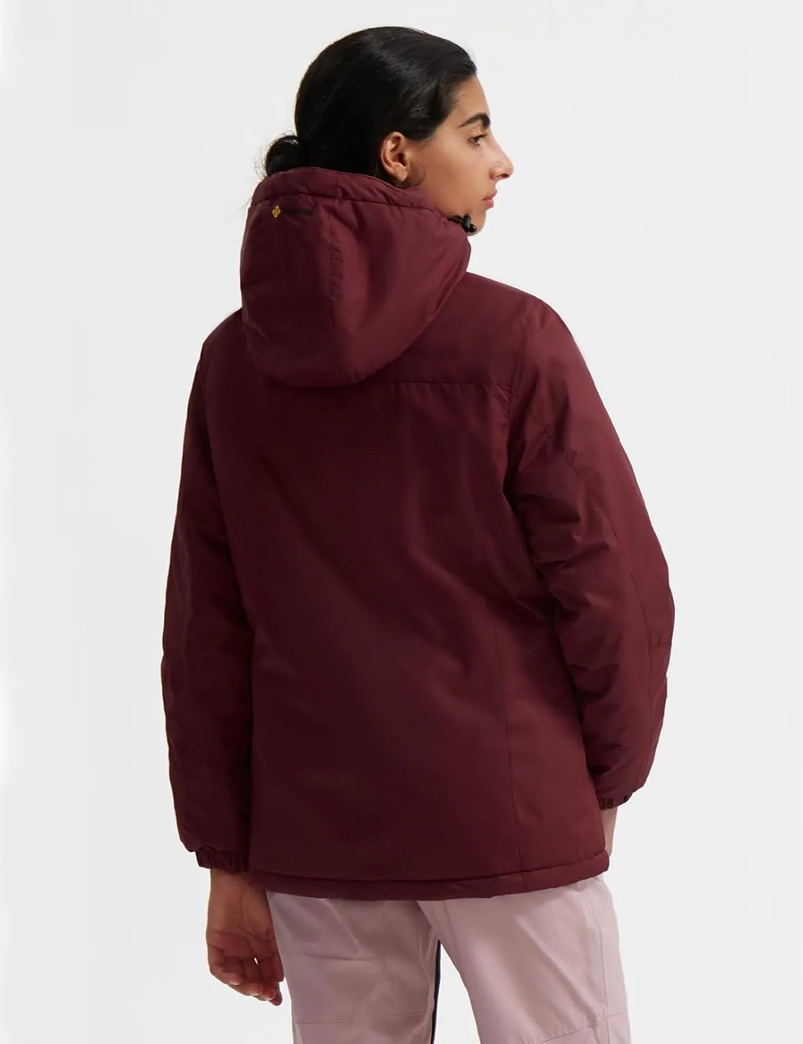 GEMYSE Women's Ski Snow Jacket Warm Winter Waterproof Coat Snowboard Rain Jacket Hooded Windproof Windbreaker