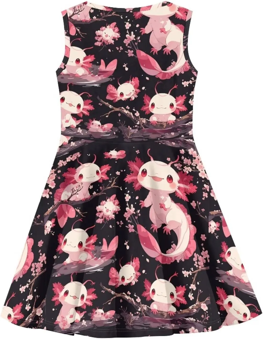 Girls Dresses Size 3-16 Kids Summer Sleeveless Midi Dress Beach Sundress Crewneck A Line Party