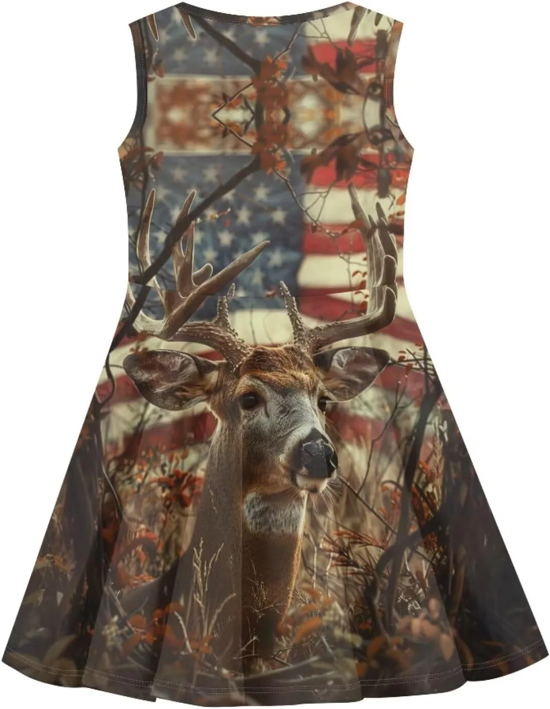 Girls Dresses Size 3-16 Kids Summer Sleeveless Midi Dress Beach Sundress Crewneck A Line Party