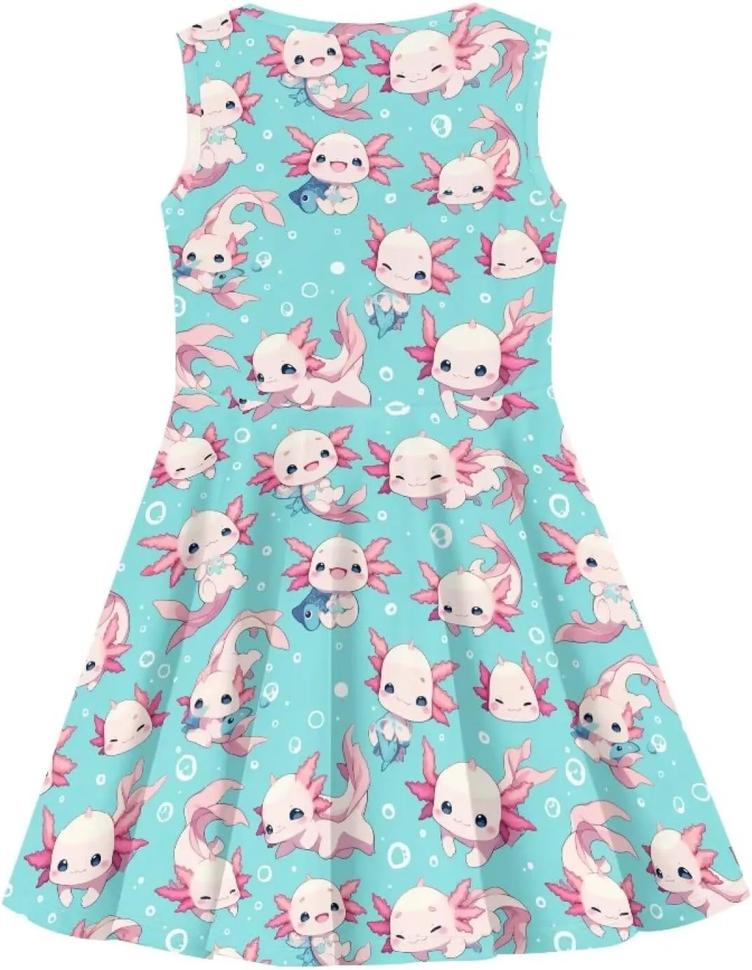 Girls Dresses Size 3-16 Kids Summer Sleeveless Midi Dress Beach Sundress Crewneck A Line Party