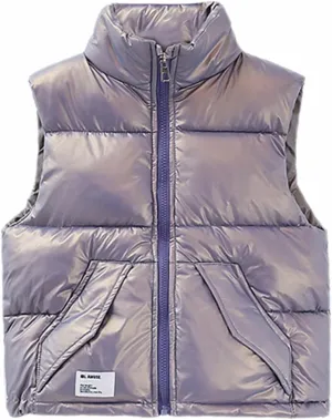 Girls Puffer Vests Coat Boys Sleeveless Thicken Padded Jacket Lightweight Winter Coat