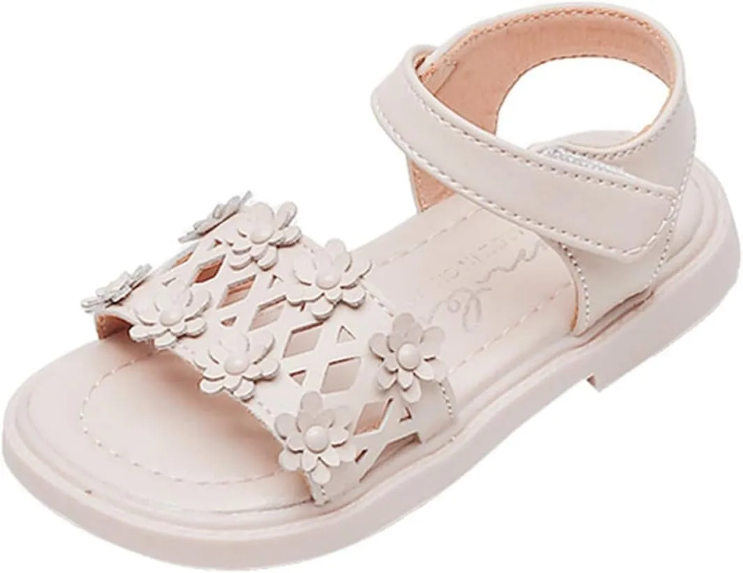 Girls Sandals Open Toe Mesh Design Shoes Flat Sandals Summer Dress Shoe Princess Shoes Casual Girl Shoe Size 3