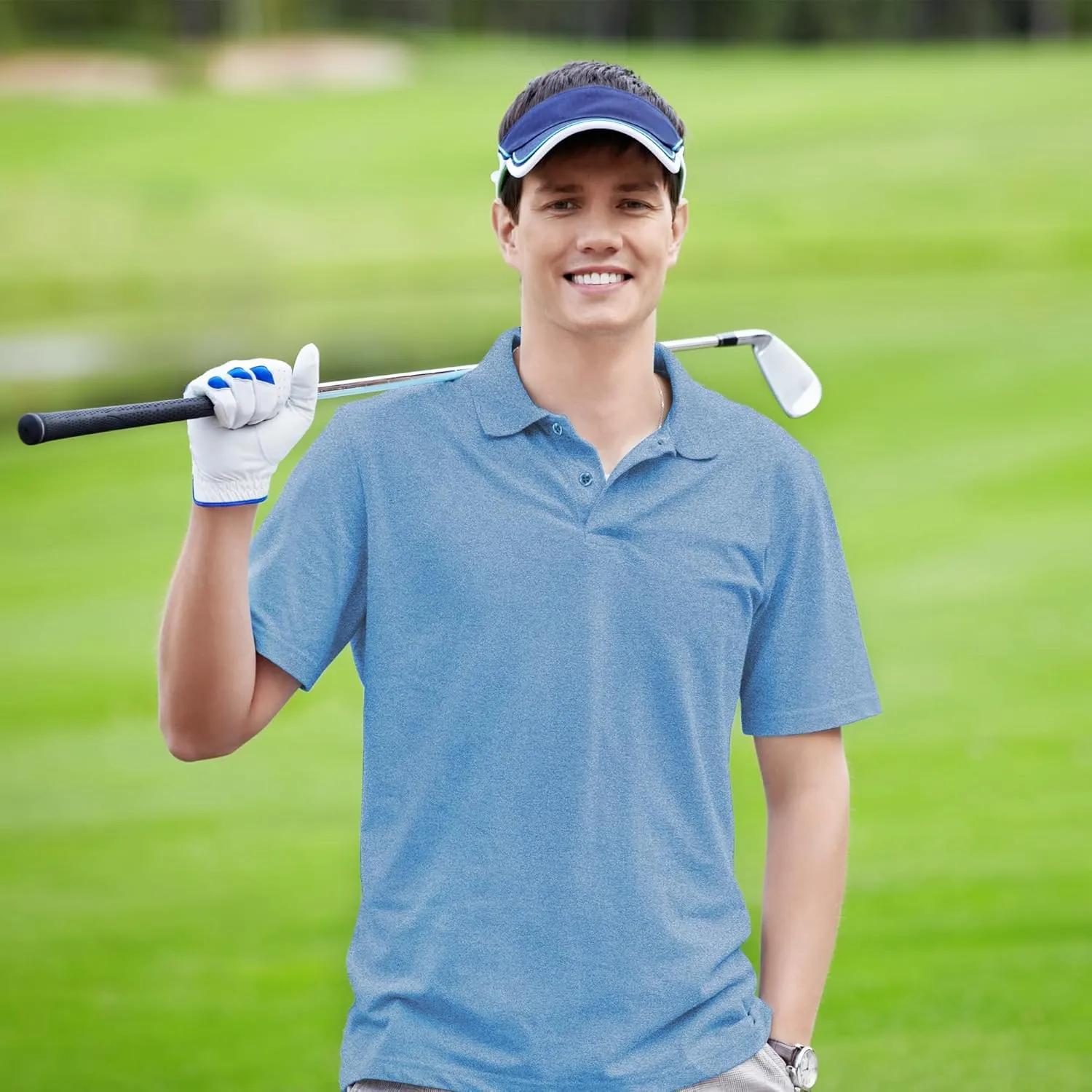 Golf Polo Shirts for Men Casual Moisture Wicking Men's Polo Shirts Quick Dry Short Sleeve