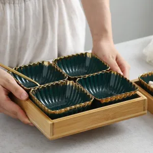Green and Gold Design Platter