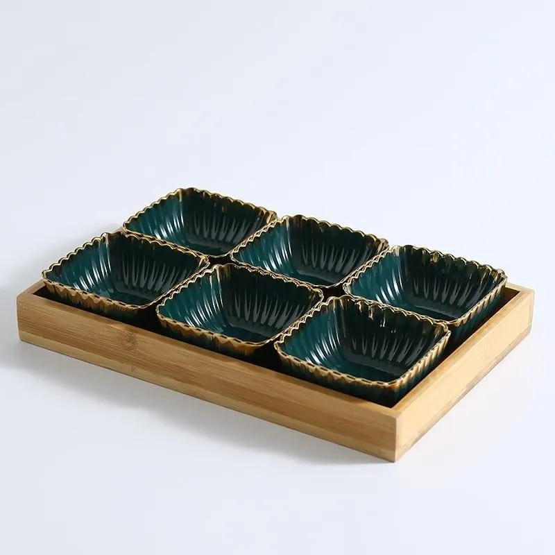Green and Gold Design Platter