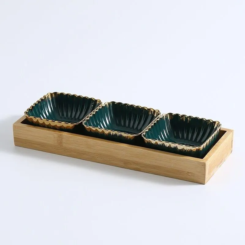 Green and Gold Design Platter