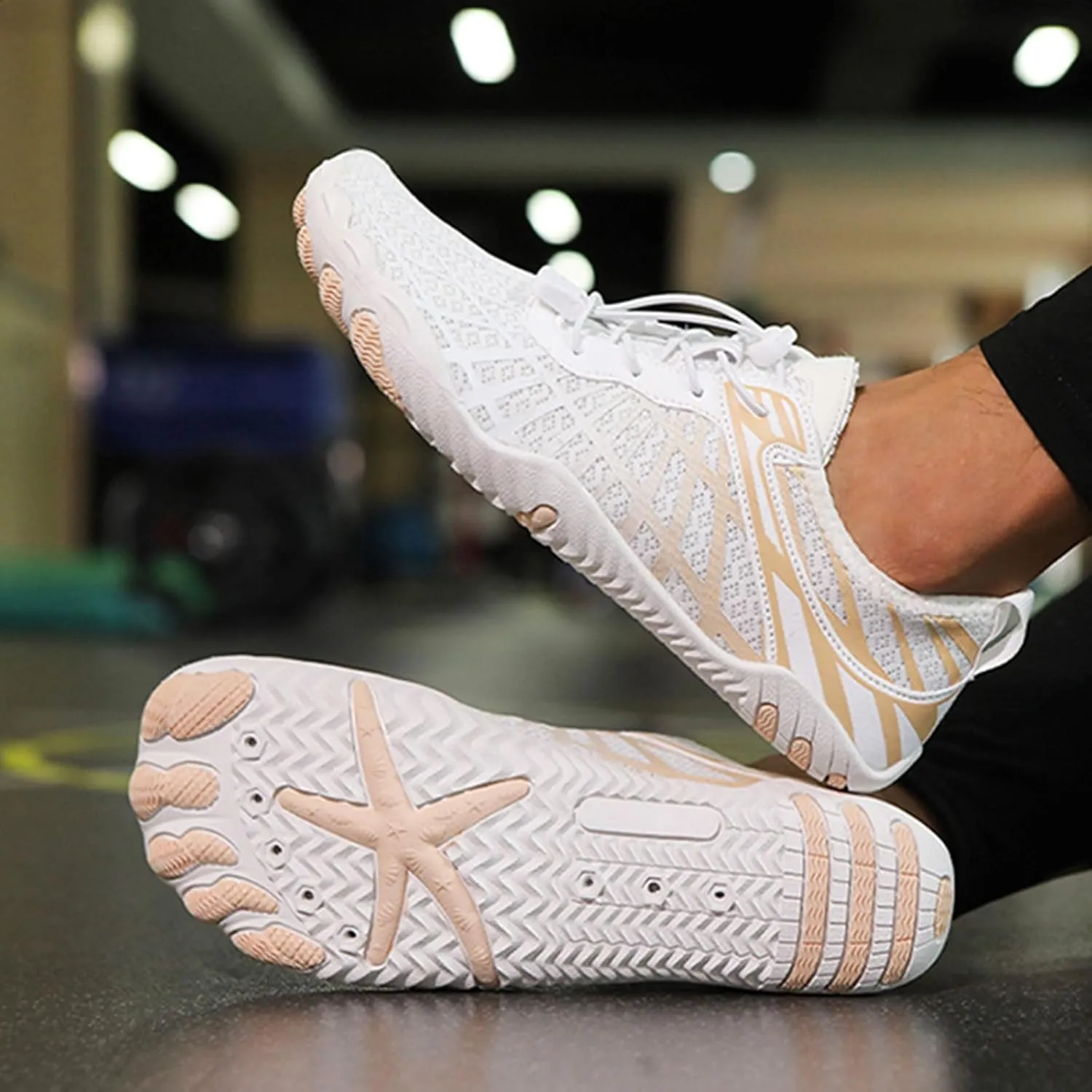 Grounded Footwear for Women Men with Neuropathy Water Shoes Quick-Dry Aqua Socks Swim Beach Barefoot Diabetic Shoes Walking Wide Toe Box Sneakers for Hike Yoga Lightweight Comfortable Breathable