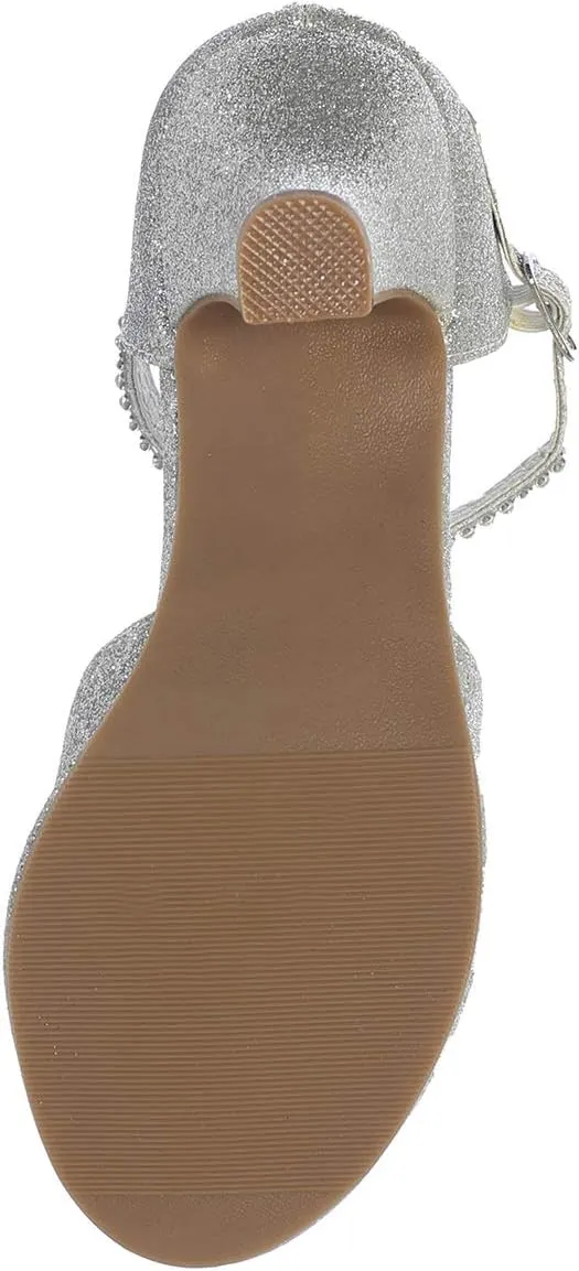 Gwen & Zoe Girl Dress Shoes for Weddings and Parties - Big and Little Girl 2 Inch High Heel with Rhinestone Strap