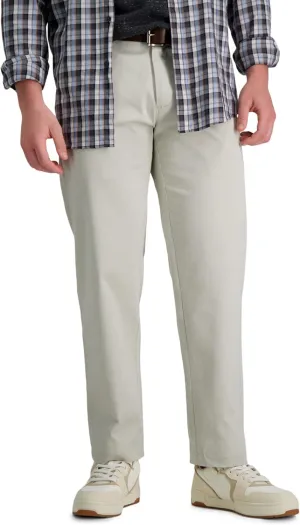 Haggar Men's Life Khaki Comfort Flat Front Slim Fit Chino Pant