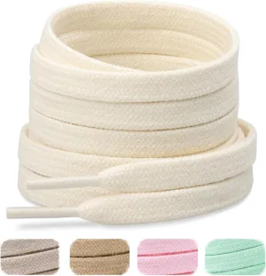 Handshop 2 Pairs Flat Athletic Shoelaces 5/16" in 40"-63" Wide Sneaker Replacement Shoe Laces