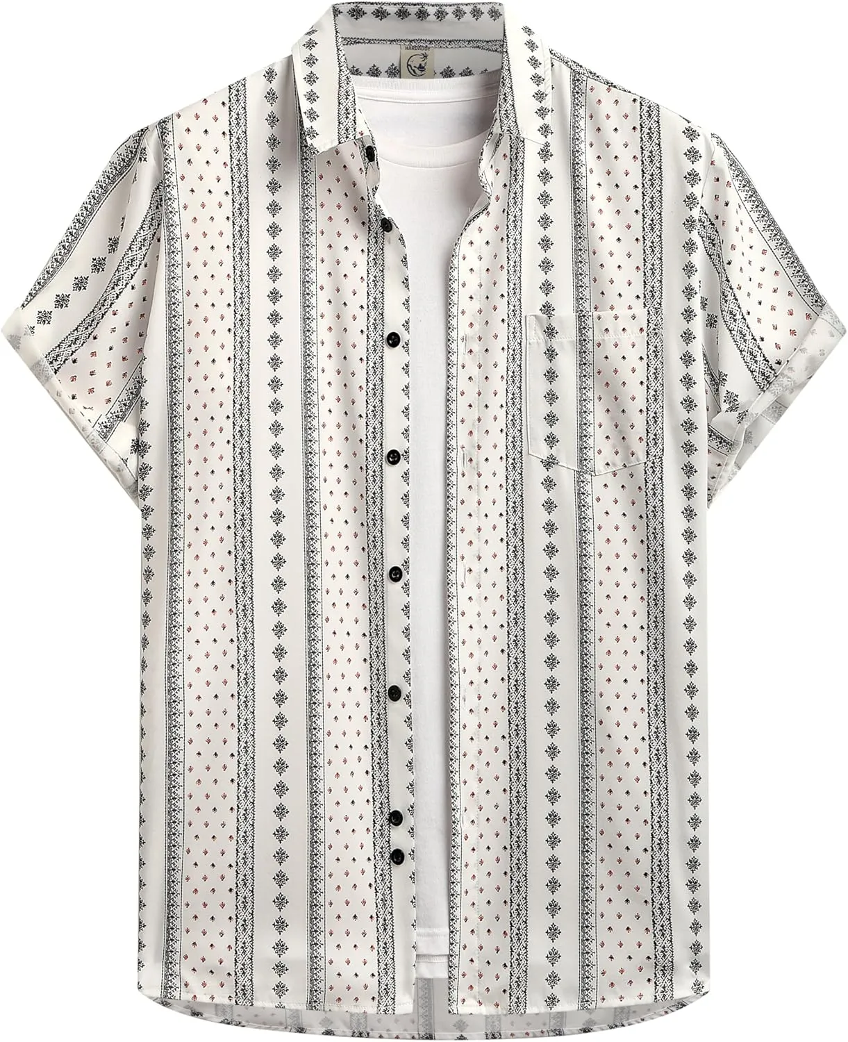 Hardaddy Mens Casual Hawaiian Shirts Short Sleeve Button Down Tropical Shirts Beach Summer Shirts