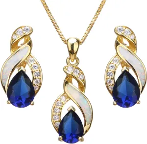 Hermosa Jewelry Sets Australian Created Opal Necklace Earrings Mother's Day Gifts Jewelry for Mom