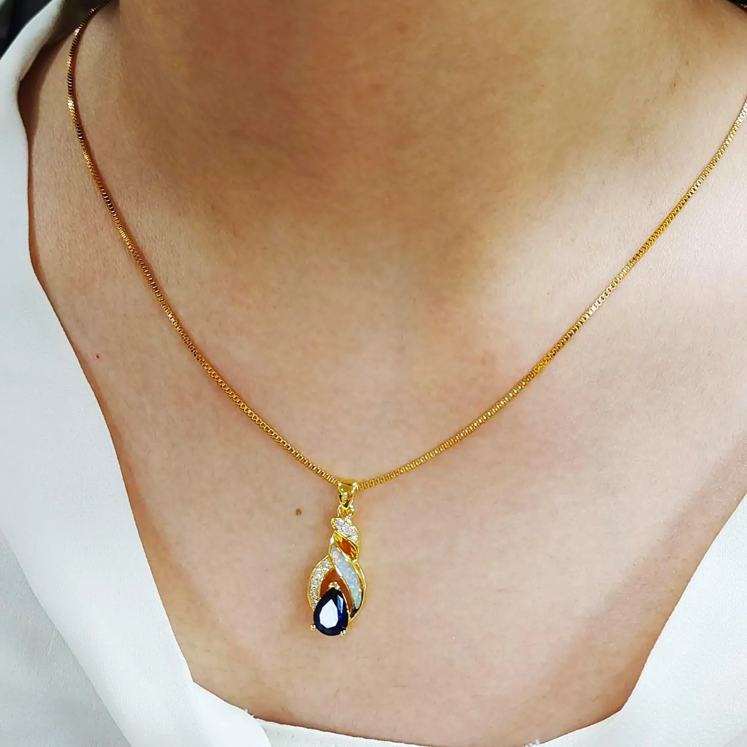 Hermosa Jewelry Sets Australian Created Opal Necklace Earrings Mother's Day Gifts Jewelry for Mom