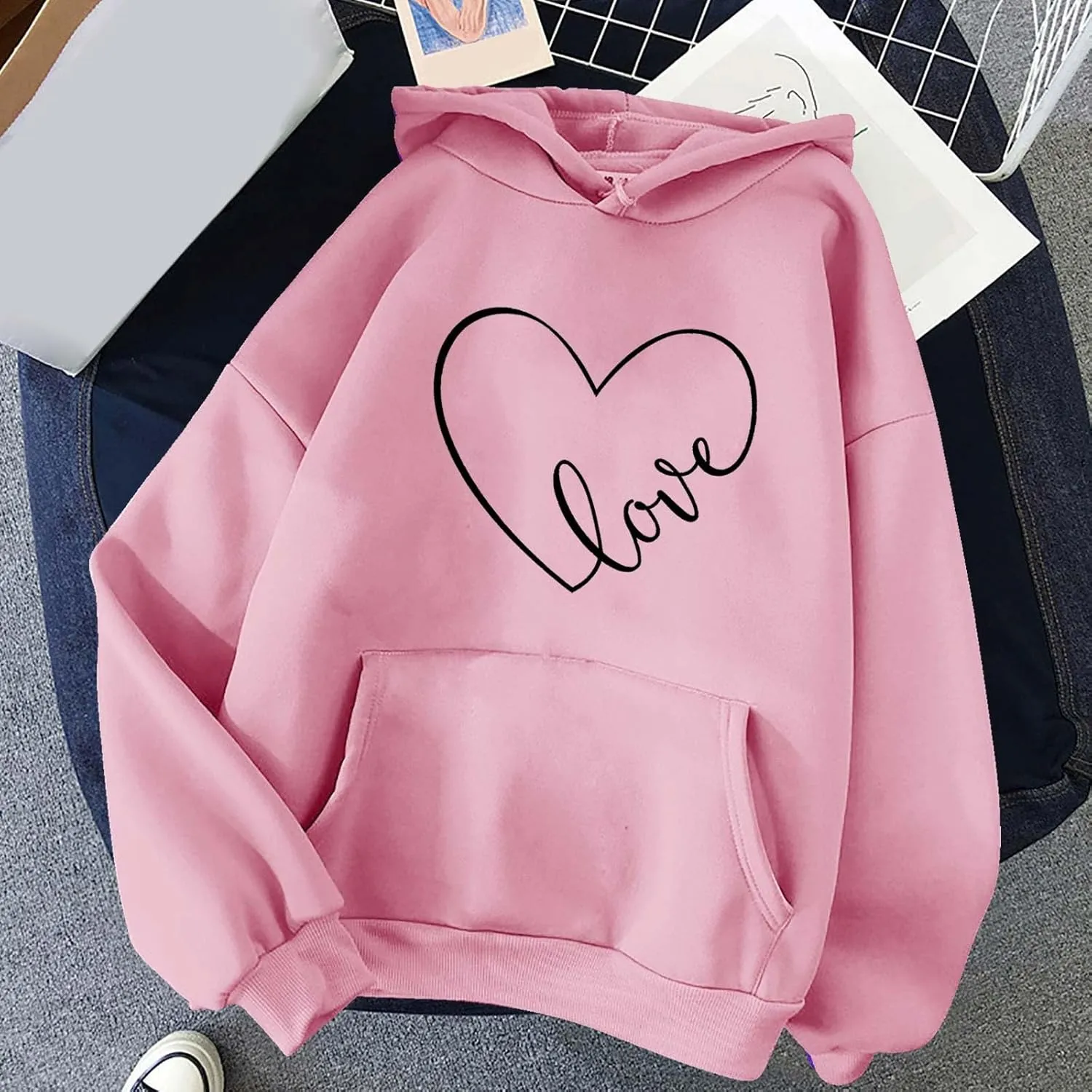 Hoodies for Women Oversized Sweatshirt Trendy Queen Hoodie Cute Hoodies Graphic Hoodies Casual Comfy Fall Outfits