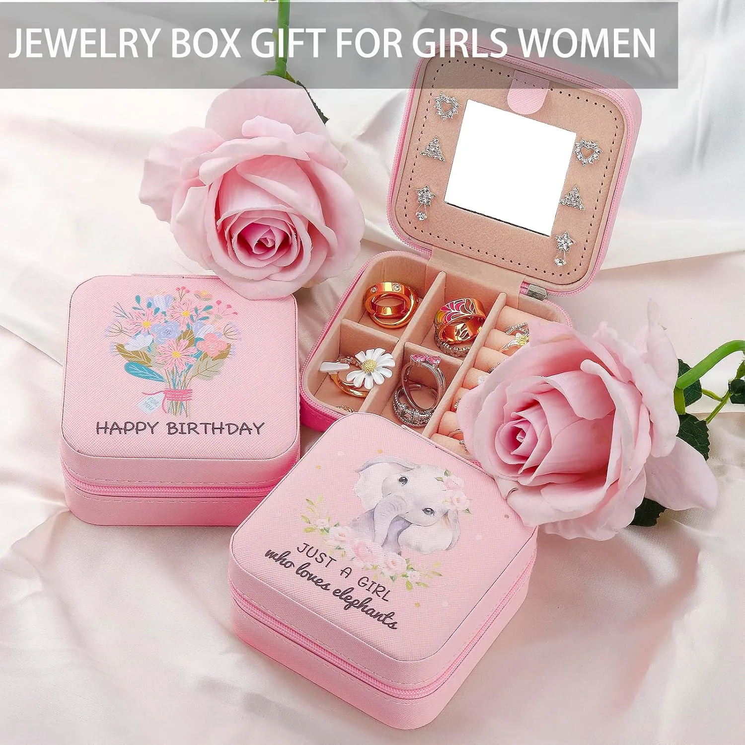 Horse Lover Gifts Jewelry Box for Women - Small Travel Jewelry Case, Holder, and Organizer
