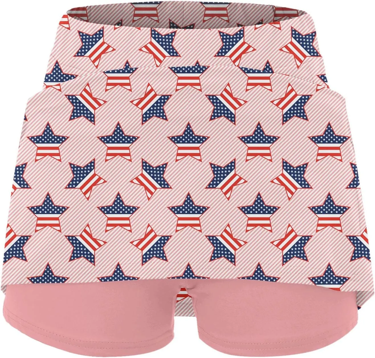 Independence Skirts for Women with Shorts Tennis American Flag Th July Golf Skirt Summer Golf Athletic Skorts