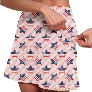 Independence Skirts for Women with Shorts Tennis American Flag Th July Golf Skirt Summer Golf Athletic Skorts