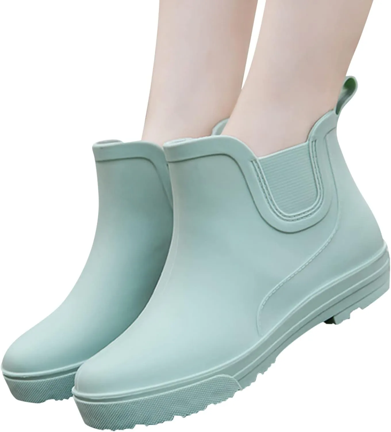 IWIHMIV Rubber Rain Boots Women Ankle Rain Boots for Women Comfort Waterproof Rain Boots Short Rainboots Shoes Lightweight Outdoor Boots