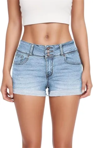 Jean Shorts Womens High Waisted Denim Shorts Summer Ripped Shorts Casual Hot Short Pants with Pockets