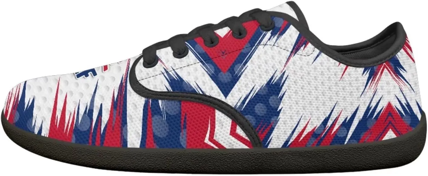 Jeiento American Flag Hike Barefoot Shoes with Wide Toe Box for Men Patriots, Non-Slip