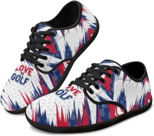 Jeiento American Flag Hike Barefoot Shoes with Wide Toe Box for Men Patriots, Non-Slip