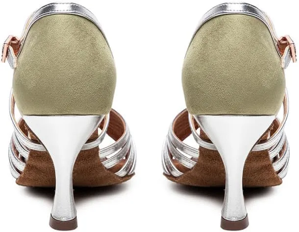 JUODVMP Ballroom Latin Shoes Women Salsa Tango Practice Dance Shoes Model KCBD