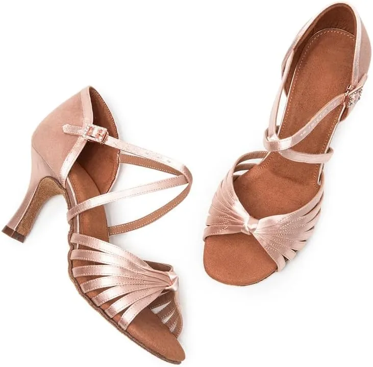 JUODVMP Ballroom Latin Shoes Women Salsa Tango Practice Dance Shoes Model KCBD