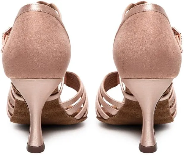 JUODVMP Ballroom Latin Shoes Women Salsa Tango Practice Dance Shoes Model KCBD