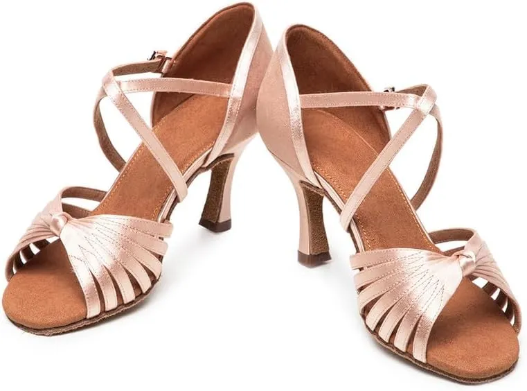JUODVMP Ballroom Latin Shoes Women Salsa Tango Practice Dance Shoes Model KCBD