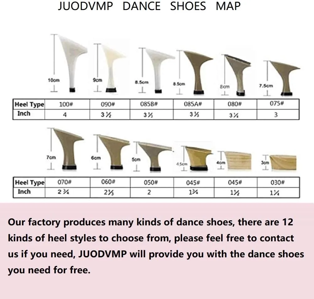 JUODVMP Women's Closed Toe Dance Heels Satin Latin Ballroom Dance Shoes YCL323