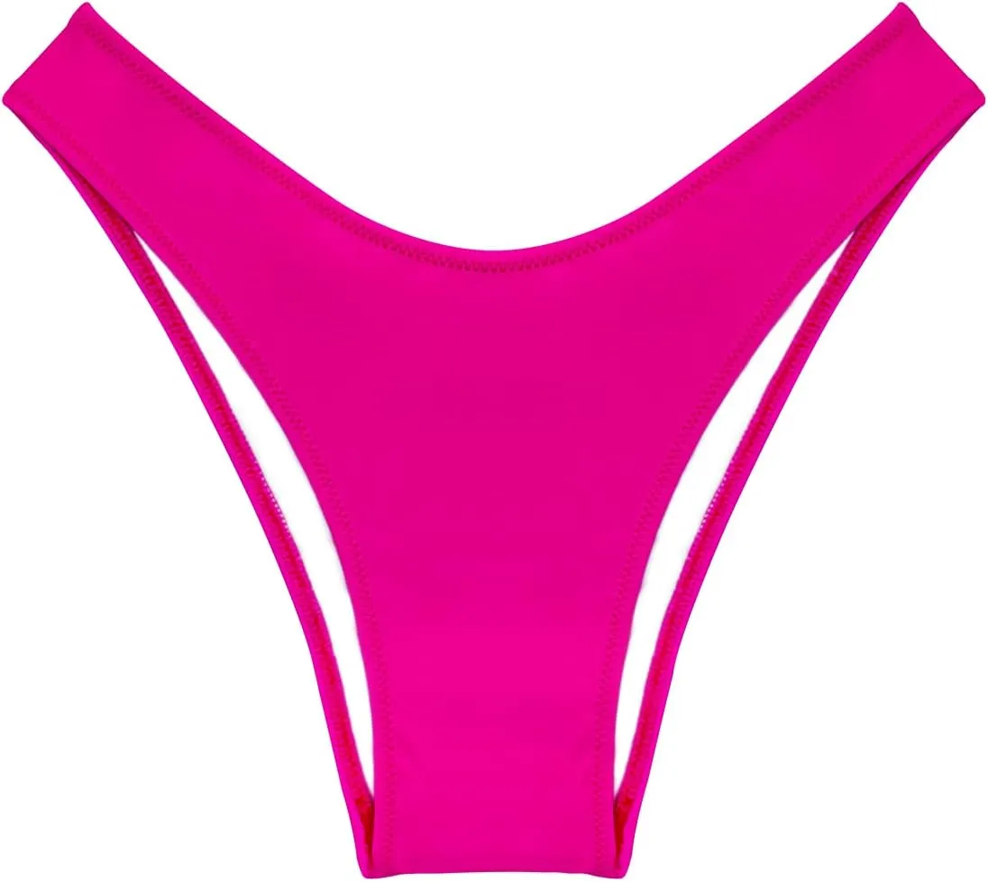 Kepblom Women's Low Rise High Cut Bikini Bottom