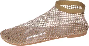 Ladies Fashion Breathable Hollow Mesh Rhinestone Decorative Flat Bottomed Casual Shoes Men's Shoes Casual Sandals