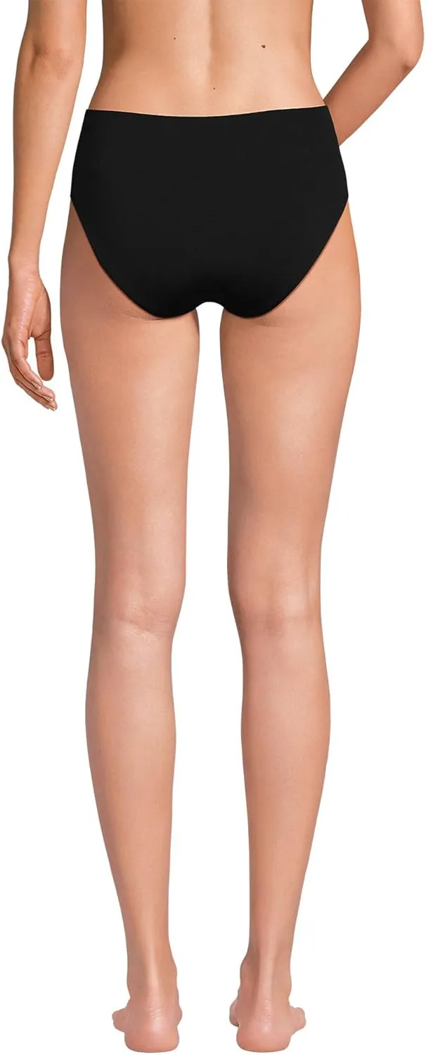 Lands' End Women's Chlorine Resistant Mid Rise Classic Bikini Bottoms