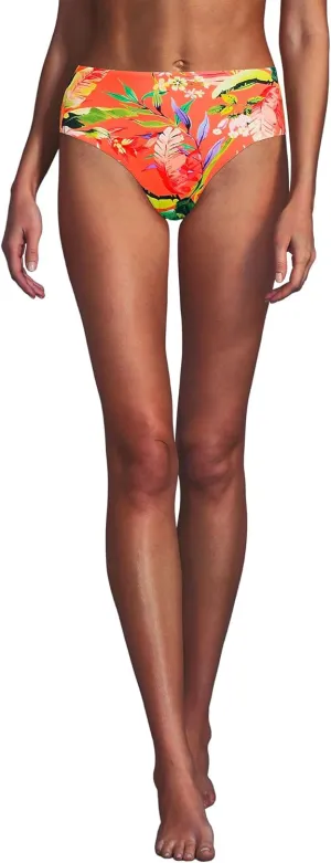 Lands' End Women's Chlorine Resistant Mid Rise Classic Bikini Bottoms