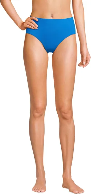 Lands' End Women's Chlorine Resistant Mid Rise Classic Bikini Bottoms