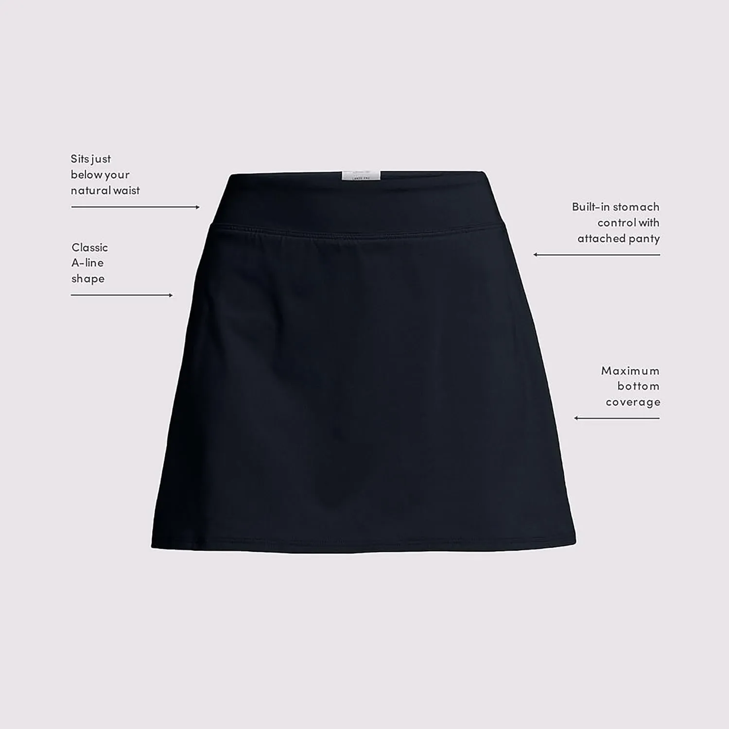 Lands' End Women's Tummy Control Skirt Swim Bottoms