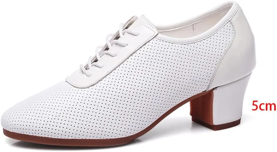 Latin Dance Shoes for Women, Female Mesh Dance Shoes Rubber Sole Practice Tango Salsa Ballroom Dance Shoes