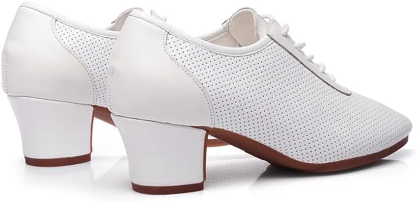 Latin Dance Shoes for Women, Female Mesh Dance Shoes Rubber Sole Practice Tango Salsa Ballroom Dance Shoes