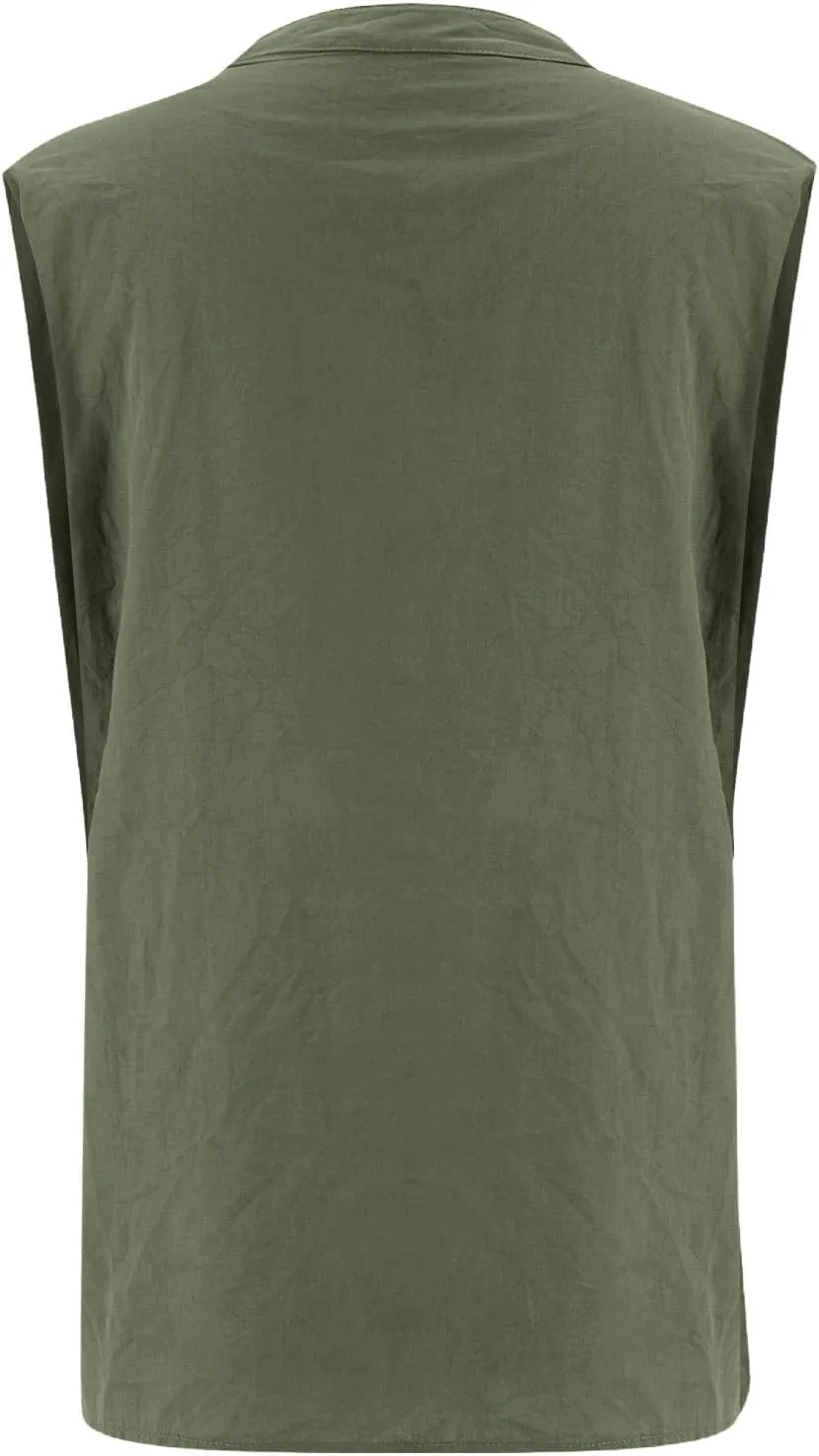Linen Blend Tops for Women Button Down Sleeveless V Neck Plus Size Linen Shirts Summer Casual Trendy Work Blouses