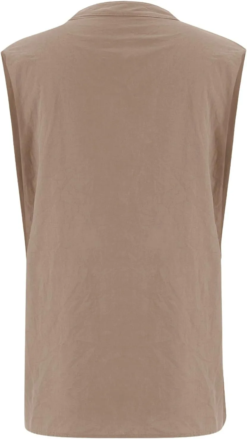 Linen Blend Tops for Women Button Down Sleeveless V Neck Plus Size Linen Shirts Summer Casual Trendy Work Blouses