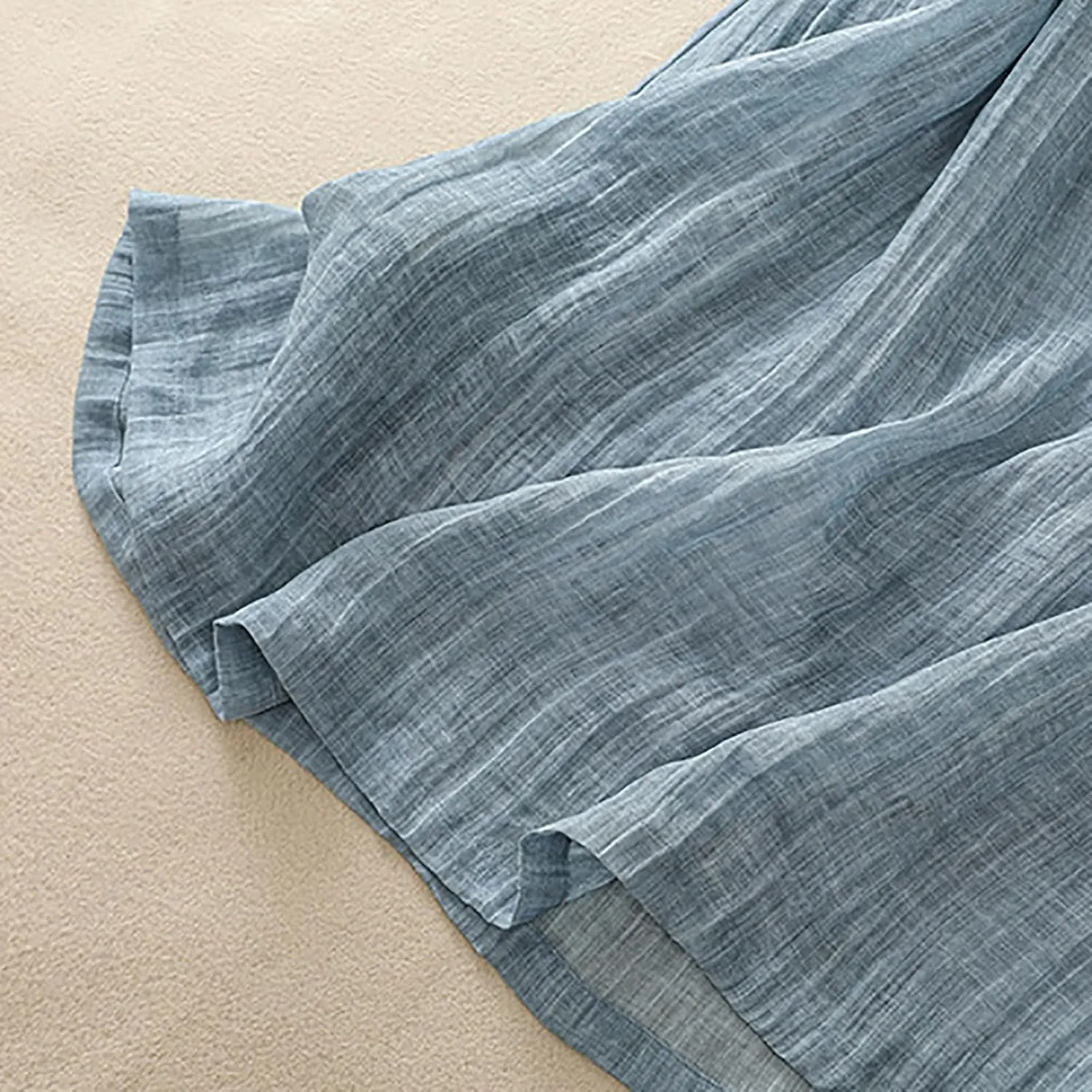Linen Dress for Women 2025 Plus Size Short Sleeve Summer Maxi Dresses Spring Fashion Vacation Clothes