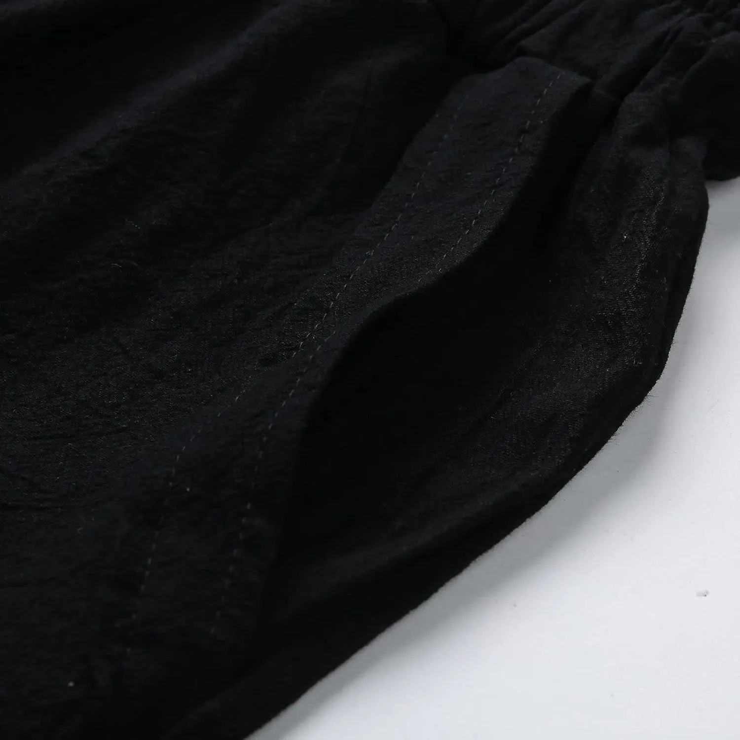 Linen Straight Leg Pants for Women Loose Elastic Waist Lounge Trousers with Pockets Summer Beach Travel Vacation