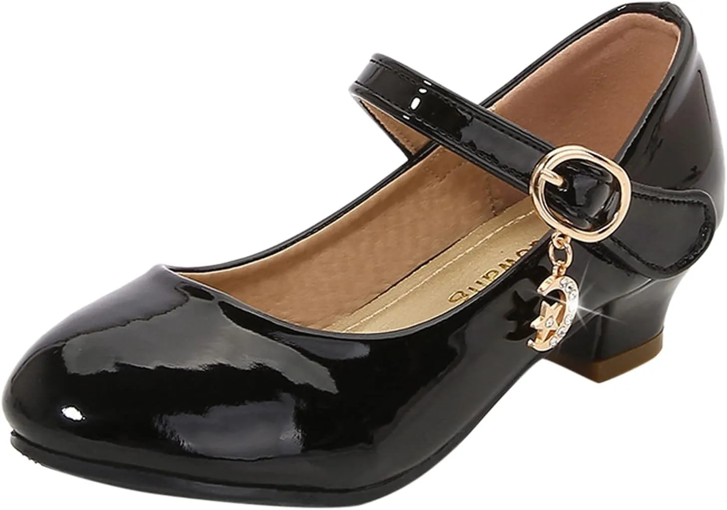 Mary Jane Shoes for Girls Low Heel Dress Shoes Flower Girl School Shoes Patent Leather Dress Shoes for Toddler Girls