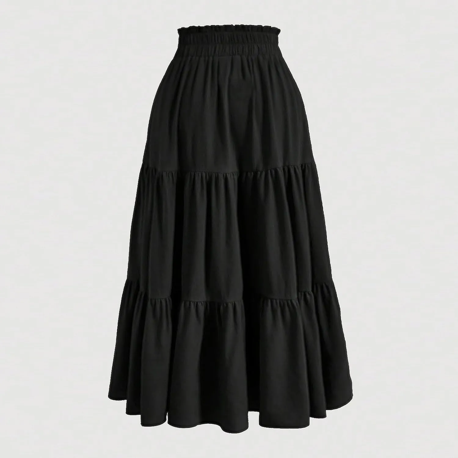 Maxi Skirts for Women High Waisted Tiered A Line Long Skirt Drawstring Flowy Floral Pleated Summer Skirt with Pockets