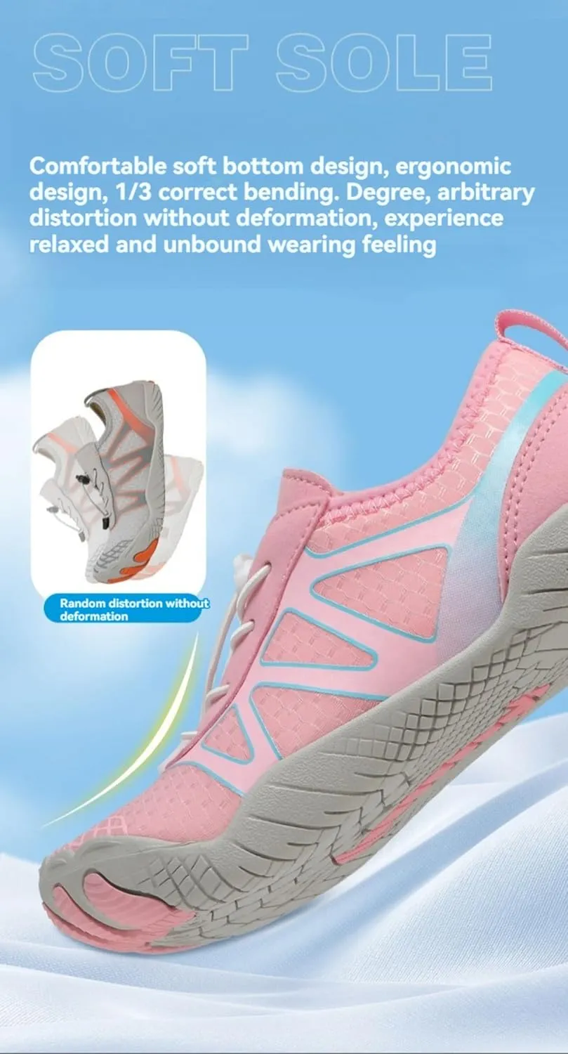 Men Barefoot Water Shoes, Beach Aqua Socks Quick Dry for Outdoor Sport Hiking, Non Slip Healthy Breathable Trail Running Footwear, Wide Toe Zero Drop Slip On Swim Pool, Beach, Surf